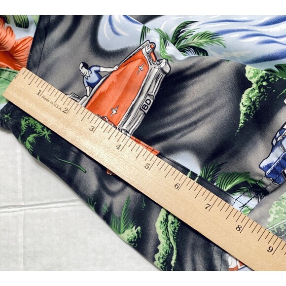 Big Dogs Tropical Print Swim Trunks - Black and Green - Picture 7 of 13